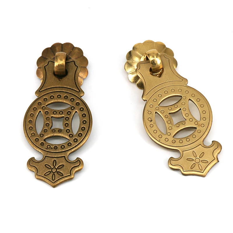 

1x Chinese Style Vintage Furniture Drawer Brass Pulls Handle Jewelry Box Wardrobe Door Handle