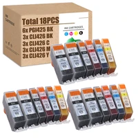 18pcs for canon pgi425 ink cartridge cli426 ink cartridge for pixma ix6540 mg5140 mg5240 mg5340 mg8140 mg8240 mx714 mx884