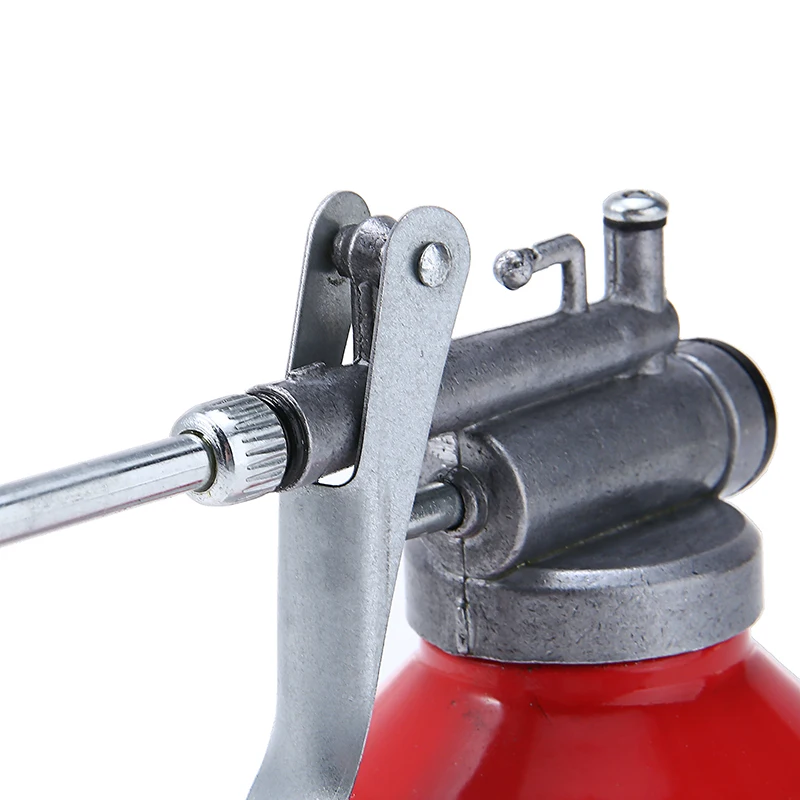 1pc Oil Can Oiler 250ml For Home Tools Supplies Die Cast Body With Rigid Spout Thumb Pump Injector |