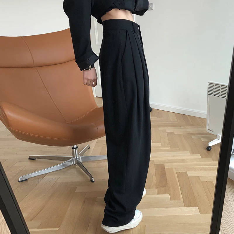 Женские брюки с высокой талией широкие Свободные повседневные 2021 | Женская