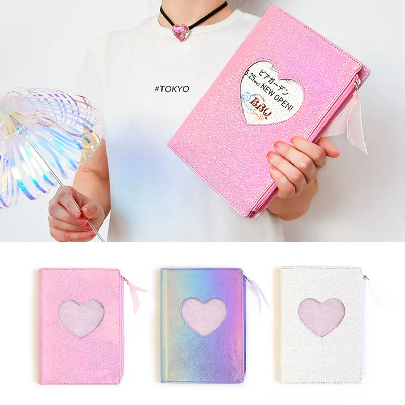 

Diamond A5 Notebook Grid Journal Laser Diary Notepad Weekly Daily Agenda Planner Organizer Love Grils Note Book Korean Handbook