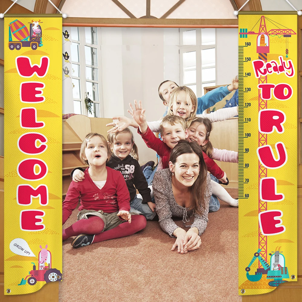 

Family Festival Decorative Door Curtain Ready TO RULE Couplet Art Banner Can Paste Garden Display Hall Window Decoration