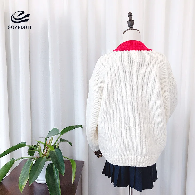 Gozeddit Handmade Ball Tassel Women Chich Sweaters Pullovers Wool Outfit Heart-shaped Pattern | Женская одежда