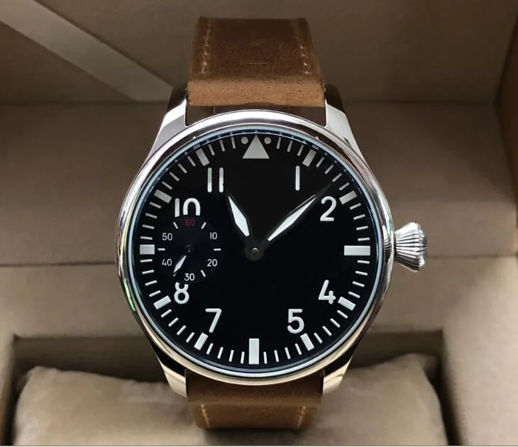 Сапфировое стекло или минеральное 44 мм GEERVO Asian 6497 17 драгоценностей механические