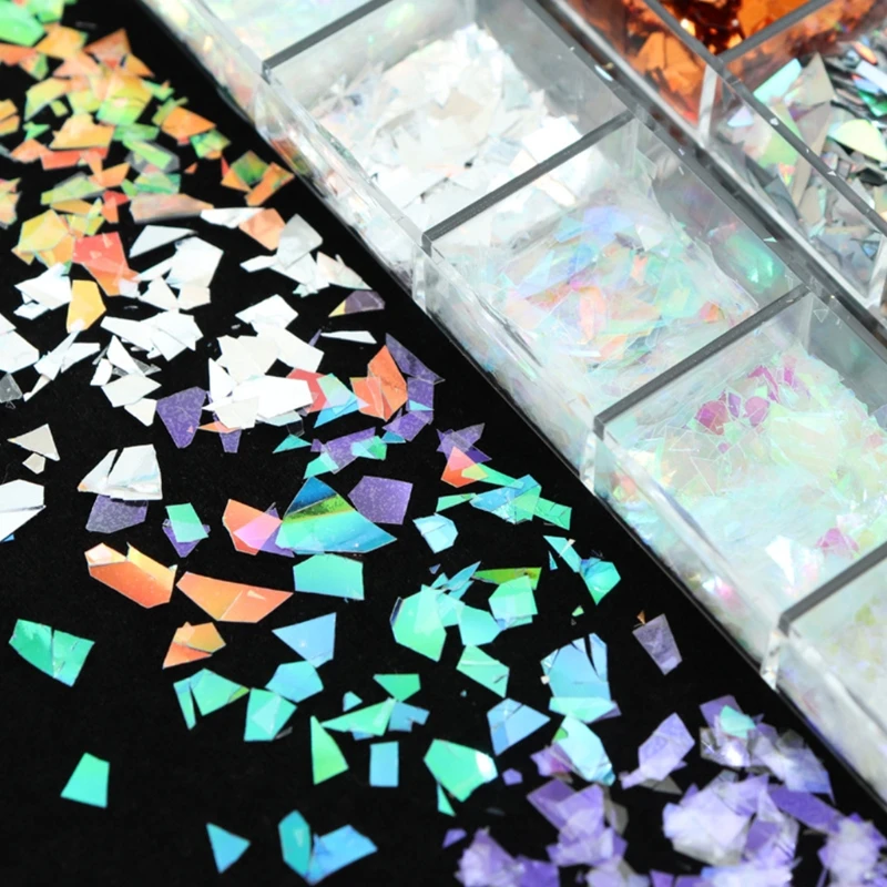 

Holographic Glitter Irregular Epoxy Resin Filling Sequins Paillette DIY Crafts Jewelry Making Filler Nail Art Flake