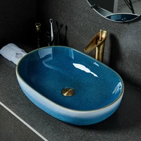 ceramic wash basin single basin retro countertop basin home hotel bathroom wash basin bathroom sink with faucet accessories