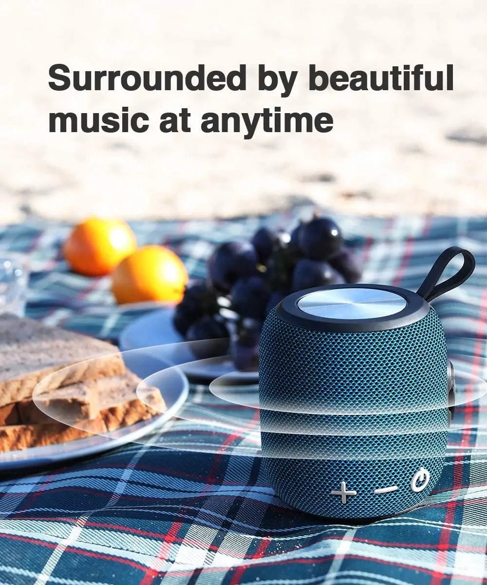 

High Quality Mini Small Portable Bluetooth Woofer Speaker Loud Wireless 360 HD Surround Sound Rich Stereo Bass for Outdoors Home