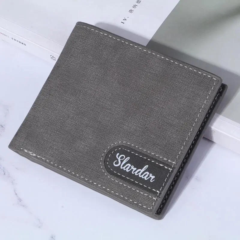 Мужской кошелек, тонкий, portefeuille, кожаные кошельки, Длинный кошелек, тонкий, billeteras para hombre, мужской клатч, карман, go carteira em couro - Цвет: Gray  short