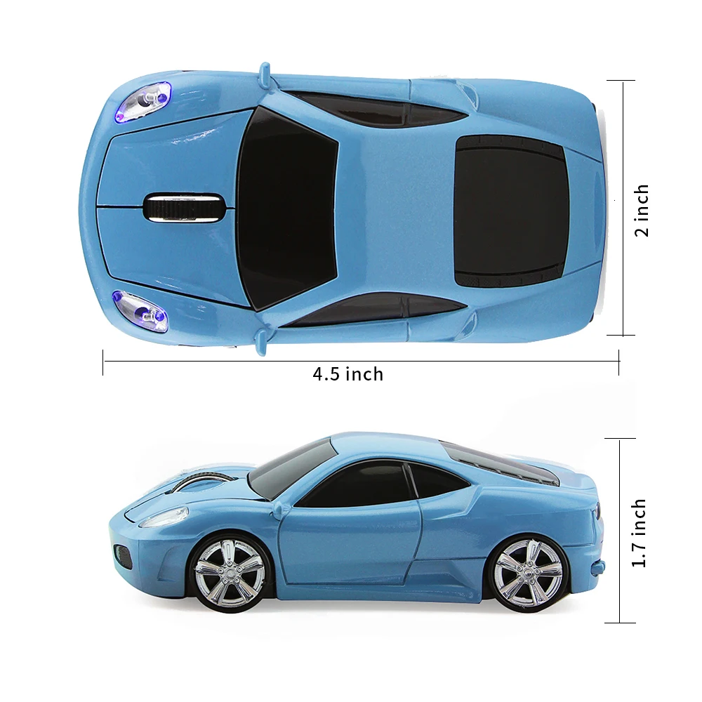 CHYI беспроводная мышь Scuderia по форме спортивного автомобиля 2,4 ГГц 1600 dpi Coupe Grand Tour автомобиль оптический светодиодный фонарь Мыши для ПК ноутбука