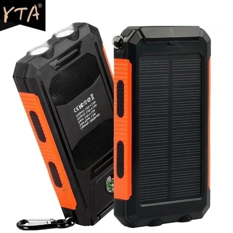 Solar Power Bank 80000mAh Portable Charging Poverbank External Battery Charger Powerbank 80000 mAh for Xiaomi Mi 9 iPhone 12 Pro | Мобильные