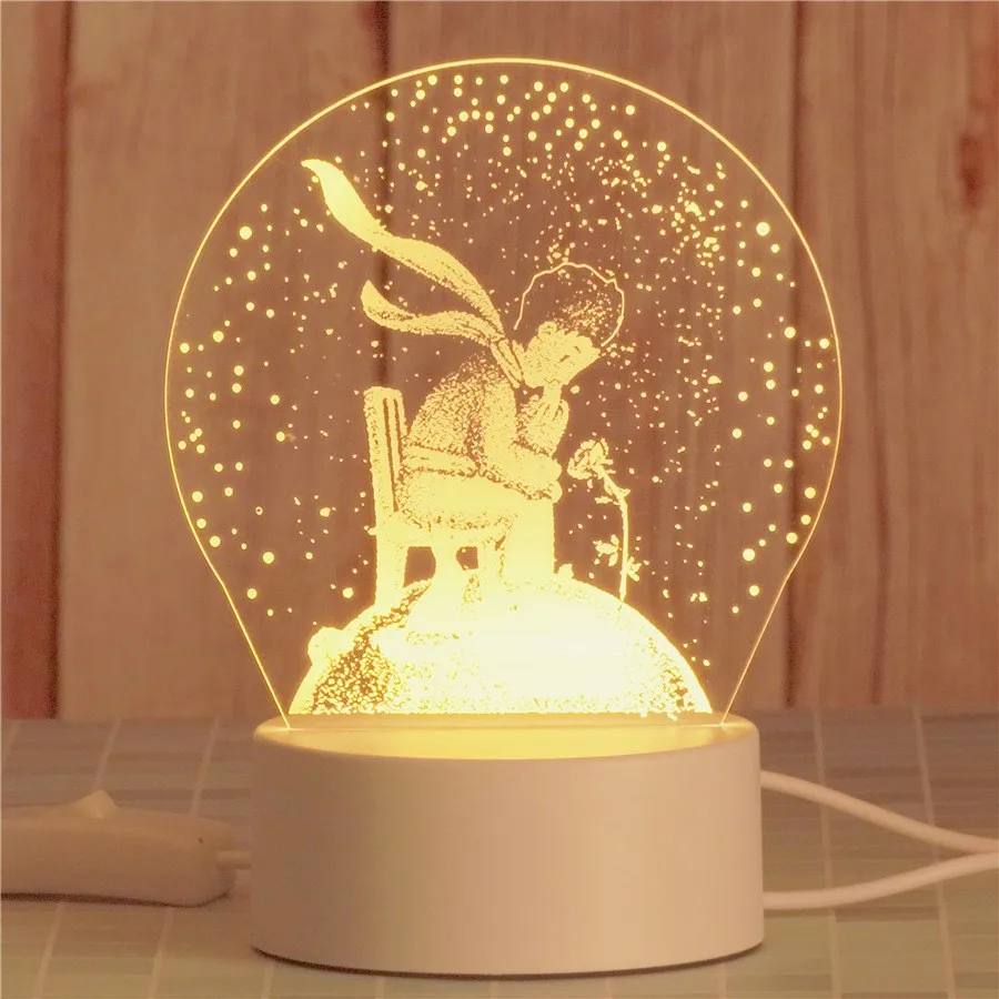 Энергосберегающий ночник с подключением креативная трехмерная лампа для