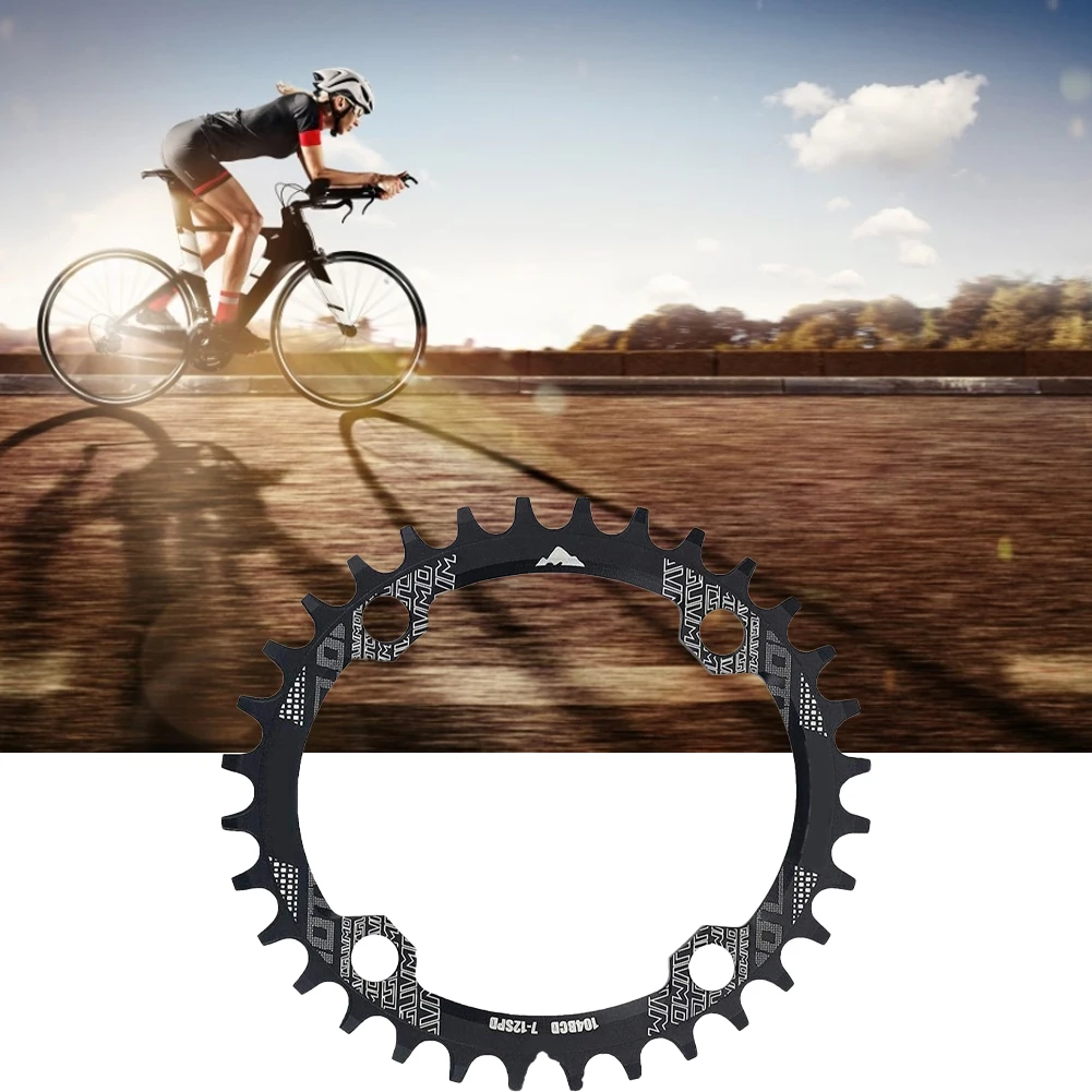 

104BCD Round Narrow Wide Chainring MTB Mountain Bike Bicycle 104BCD 32T 34T 36T 38T Crankset Tooth Plate Parts 104B CD Black