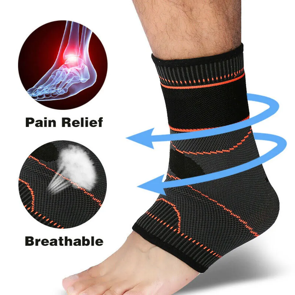 

1pc Elastic Safety Protective Bandage Adjustable Support Sport Outdoor Compression Foot Wrap Running Ankle Brace Pain Relief