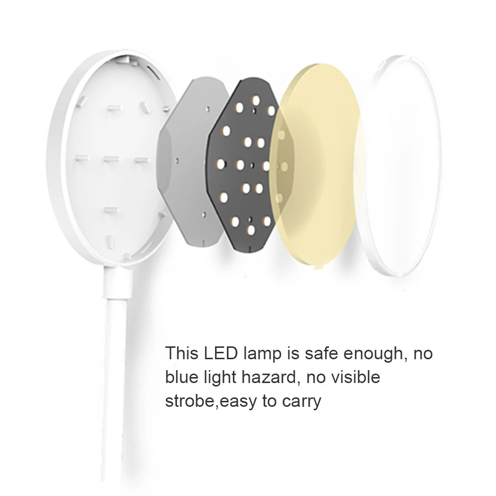 

Desk Lamp LED Table Lamp Eye Protection Desk Light Reading Touch Light with Pen Holder For Home Dormitory Rechargeable White