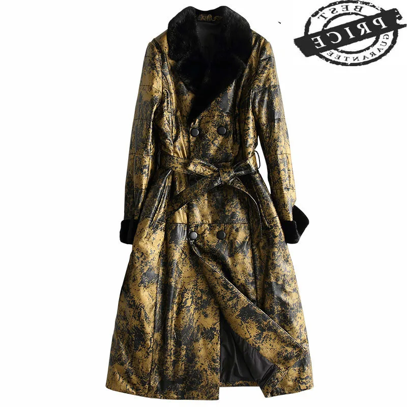 

Натуральная кожа 100% Мужская куртка с натуральным мехом пальто осень-зима куртка женская одежда 2021 из корейской норки меховой воротник дубл...