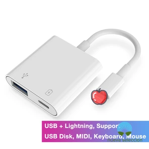 for lightning iphone to usb and charge 2 in 1 adapter cable converter camera kit for iphone 11 12 xs x xr max pro mini se2 7 6 free global shipping