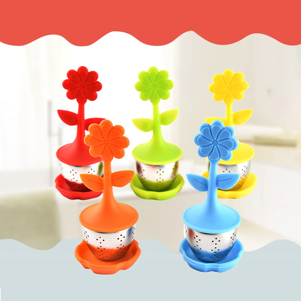 Силиконовый ситечко для заваривания цветов и чая|Чайные ситечки| |