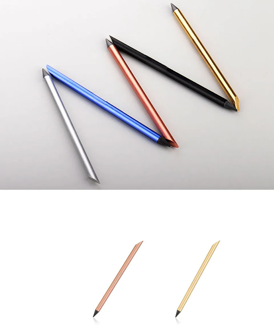 Полностью металлические бета-ручки без чернил краска для письма канцелярские и