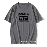 made in 1971 birthday men t shirt 50 years present vintage cotton tshirts unique anniversary cheap funny t shirts normal tshirts