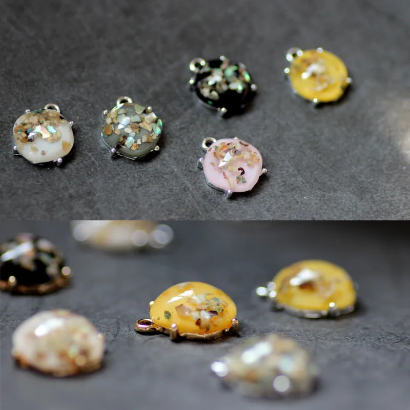 10 шт. сплав Корейский темперамент инкрустированные бусины в виде ракушки