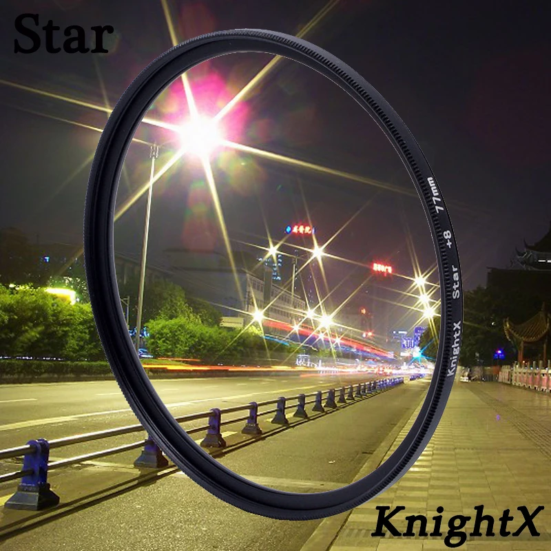 

KnightX Star Line Star Filter 4 6 8 Piont Filtro Camera Filters 49 52 55 58 62 67 72 77mm For Canon Nikon Sony Pentax Olympus