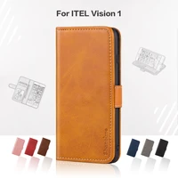 flip cover for itel vision 1 business case leather luxury with magnet wallet case for itel vision 1 phone cover