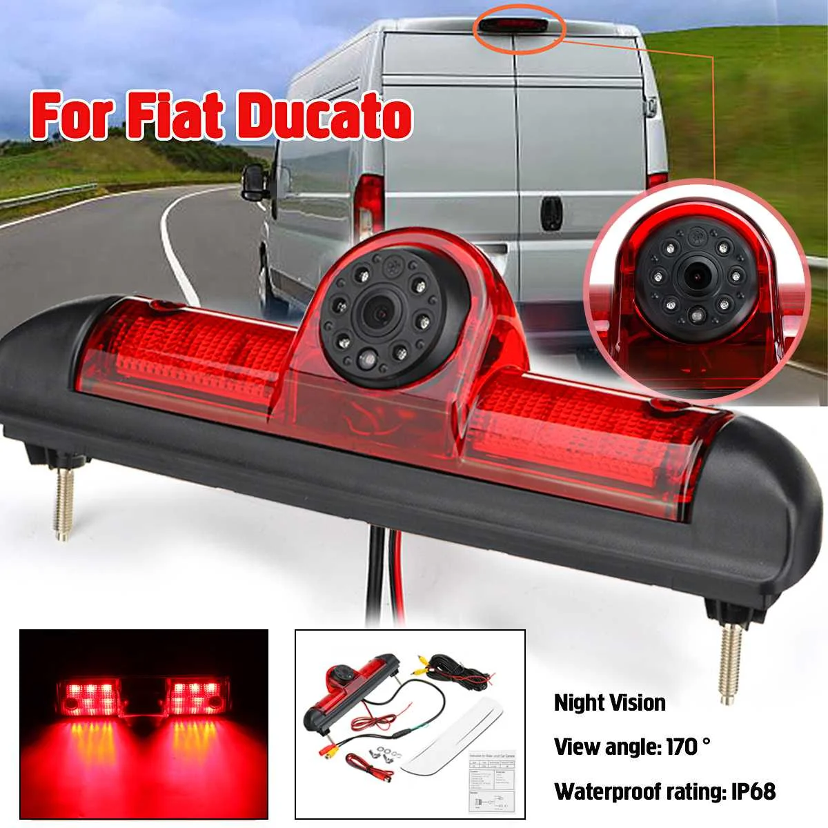 

Камера заднего вида HD CCD для автомобилей Fiat Ducato late Peugeot Boxer Citroen Jumper