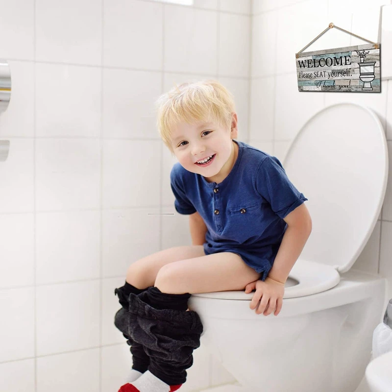 Настенный декор ванной комнаты подвесной деревянный знак Добро пожаловать