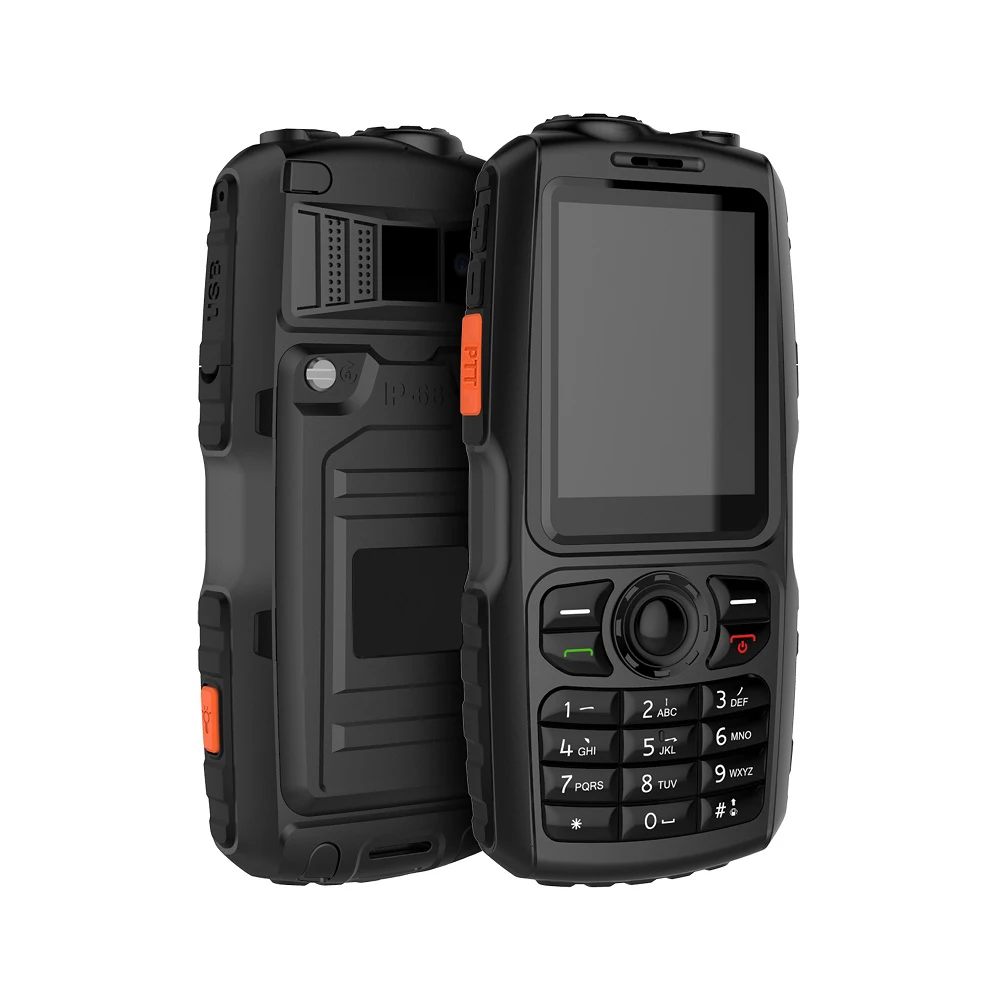 3g Wcdma Защищенный телефон Android с UHF 2W домофон PTT - Цвет: Черный