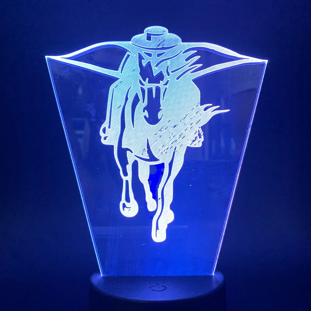 3d лампа Pegasus с сенсорным датчиком ночсветильник в виде животного для детской