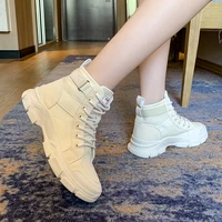 new women girl snow boots boots korean british style woman canvas sneakers casual high top womens boot trend botas mujer 2020