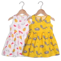 1 6 years baby girls dress 2020 print summer dresses for girls cotton sleeveless birthday princess childrens clothing lyq007