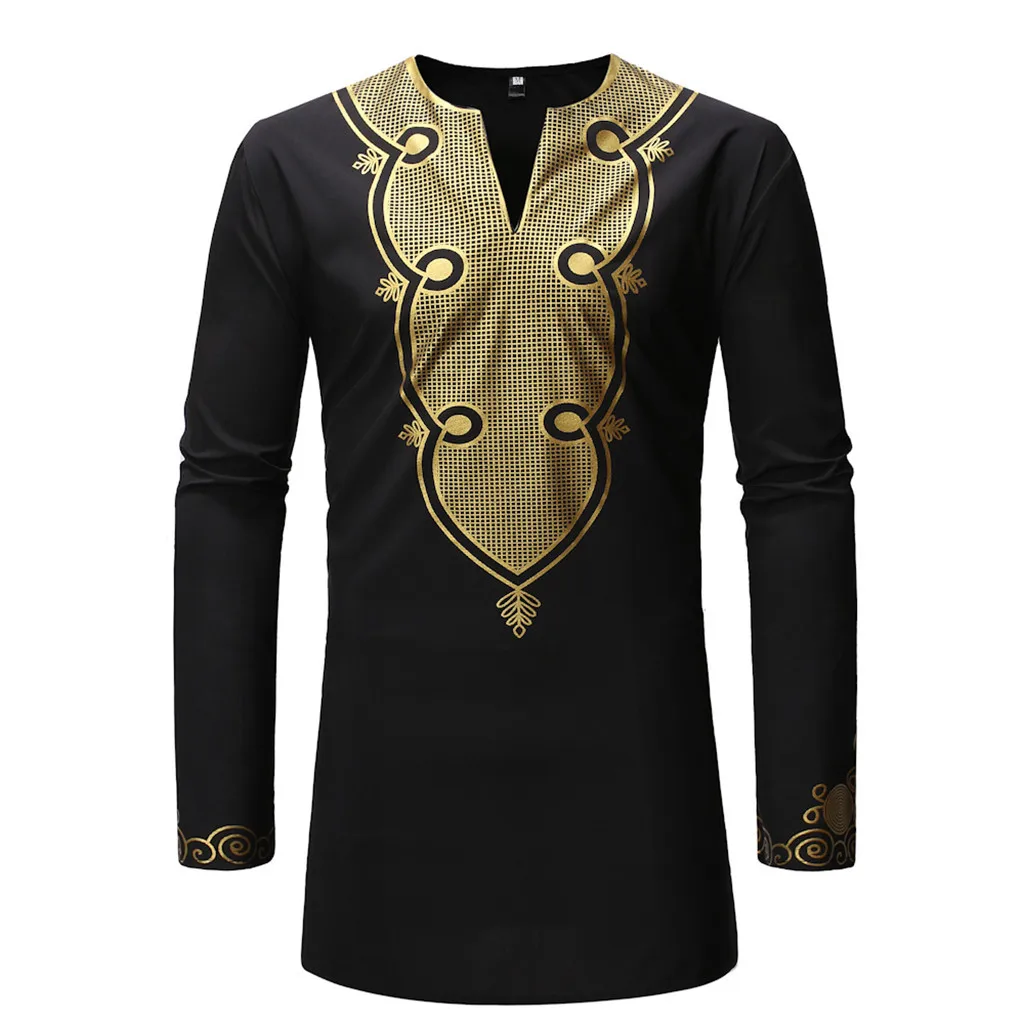 Мужская рубашка с длинным рукавом Roupa Masculina мужская верхняя одежда африканская 2020