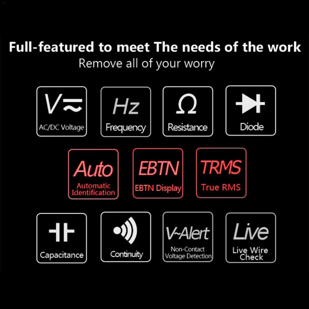 Портативный цифровой мультиметр BSIDE ADMS9CL 3 5 дюйма большой ЖК-дисплей вольтметр