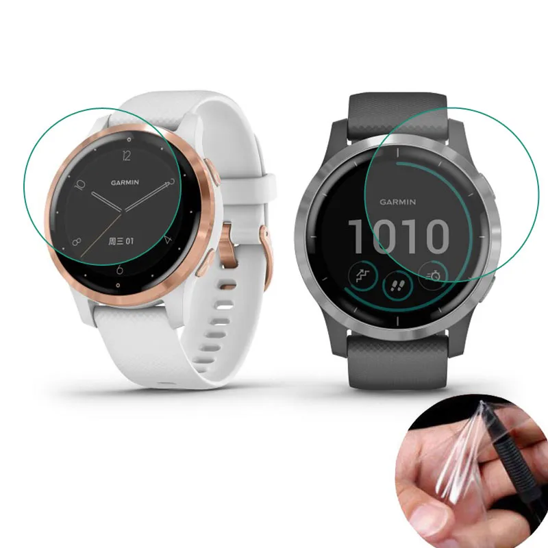 

Soft Clear Protective Film Guard For Garmin Vivoactive 4/4S GarminActive S Watch Vivoactive4 Screen Protector Cover (Not Glass)