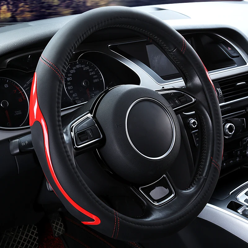 Модный чехол на руль спортивного автомобиля 38 см универсальный нескользящий для