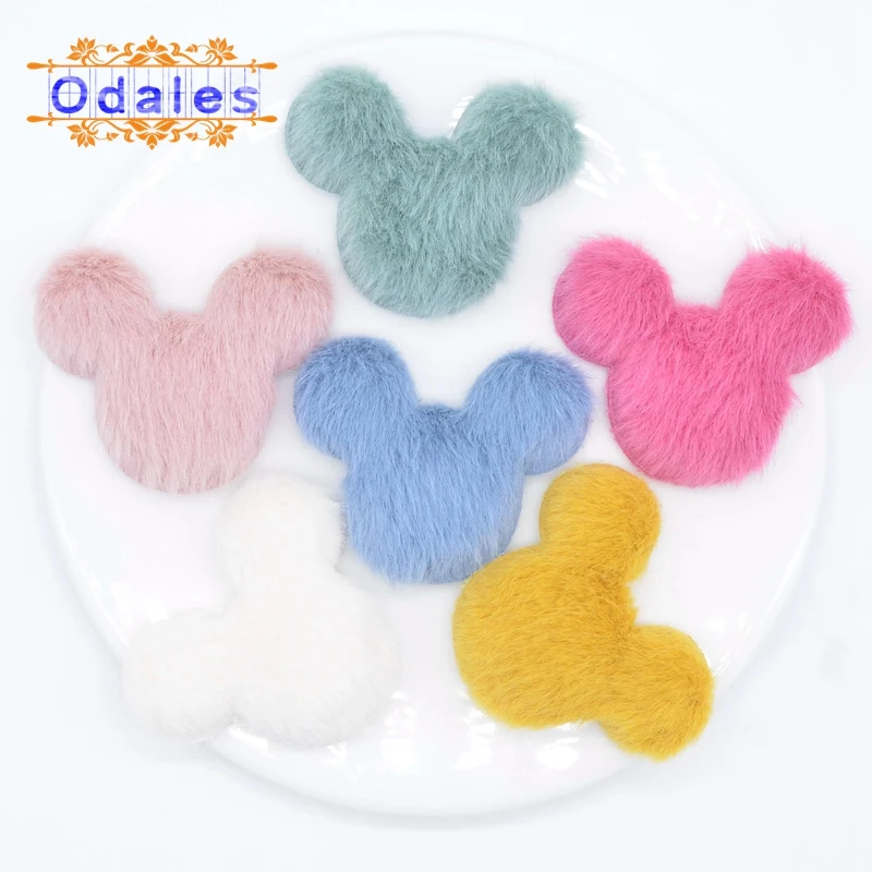 24 шт./лот мягкая подкладка из норки аппликация мыши Пришивание нашивок голова