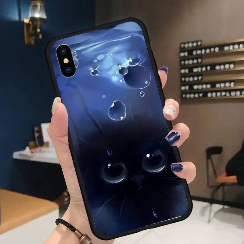 

Cute Animal Cat painting Phone Case for iPhone 11 12 pro XS MAX 8 7 6 6S Plus X 5S SE 2020 XR
