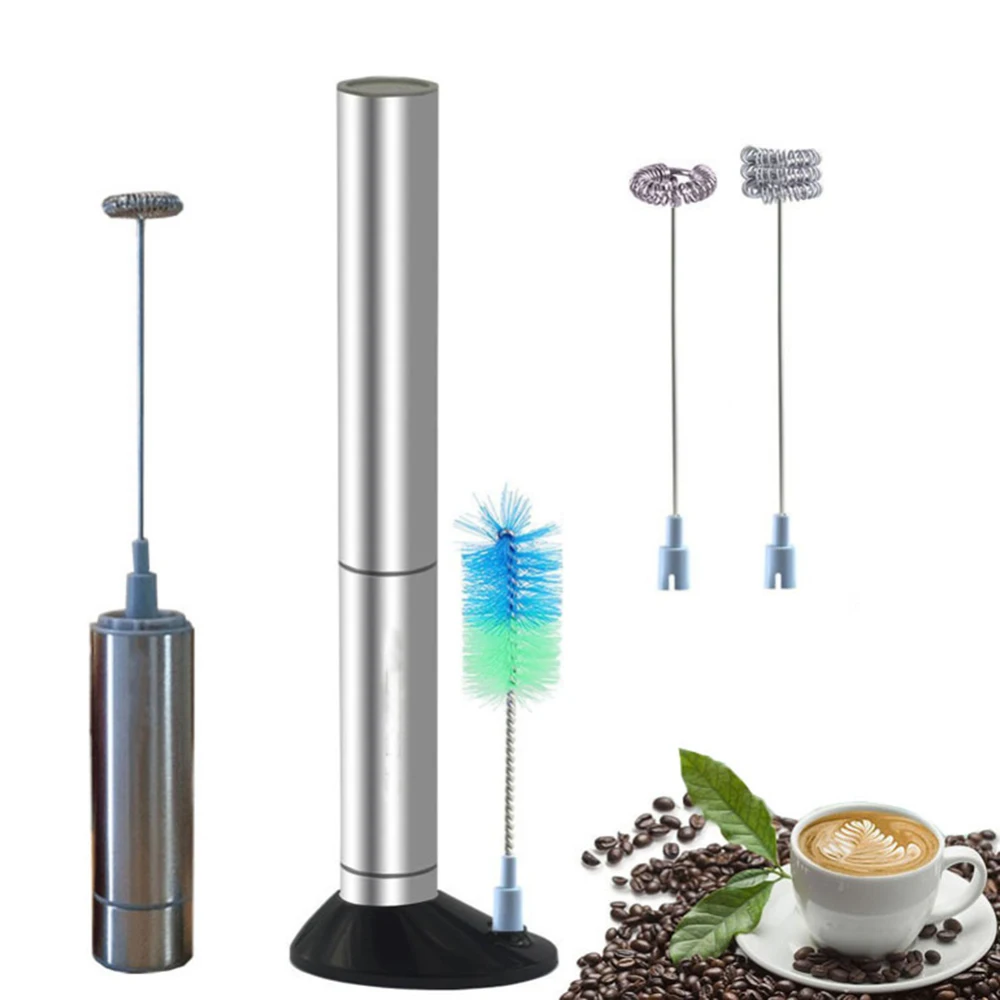 Электрический молочный пентер 2 венчика ручной пенообразователь кухонный миксер