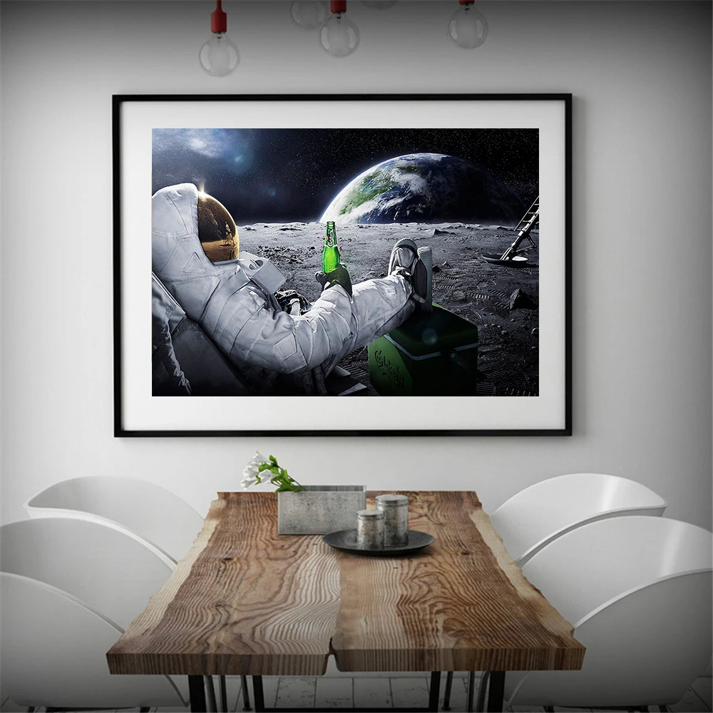

Cosmonauts Earth Bottle Studio Pictures Living Room Wall Art Decor Animal No Frame Poster Oil Painting Decoration
