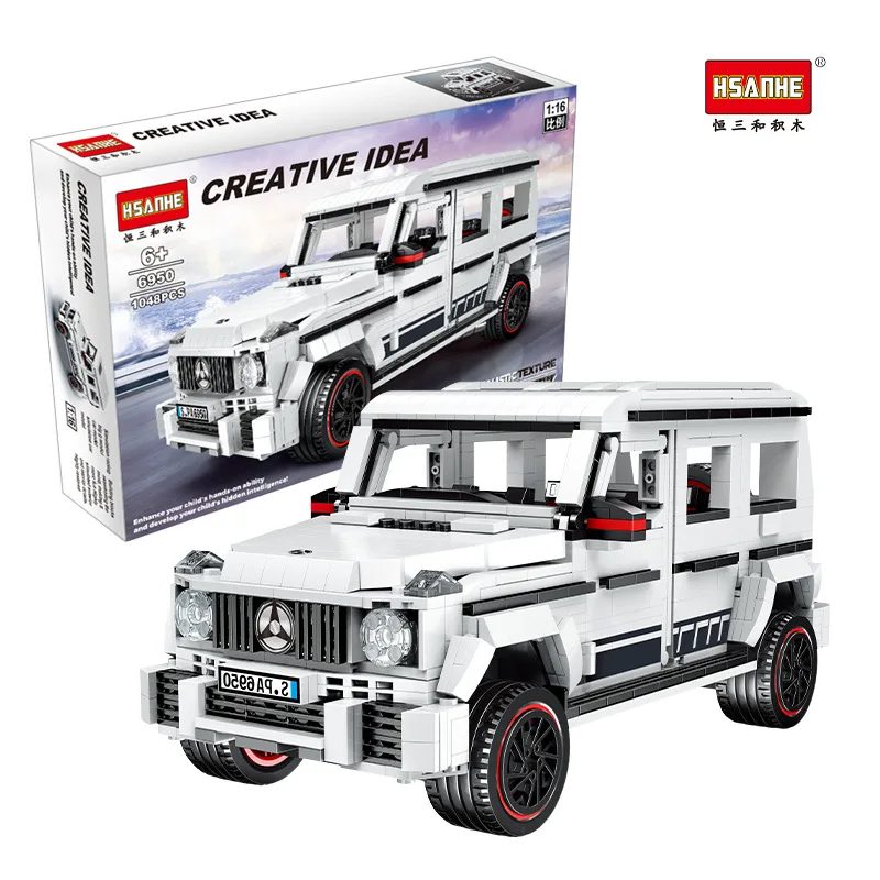 

1:16 simulation HSANHE G63 off-road vehicle building block static model for children gifts