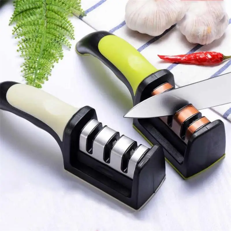 

Knife Sharpener 3 Stages Professional Tungsten Steel Diamond Ceramic Kitchen Sharpening Stone Grinder Knives Accessories Tool