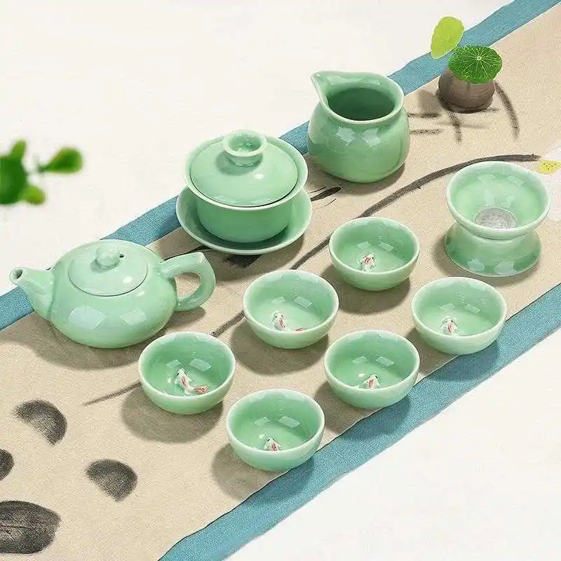 

Ev Dekorasyon Aksesuarlar Vintage Afternoon Garden Decoration Mutfak Aksesuarlari Pot Teapot Chinese Teaware Tea Set