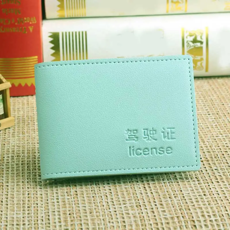 Ультра-тонкая водительская Лицензия сумка из искусственной кожи на обложке для
