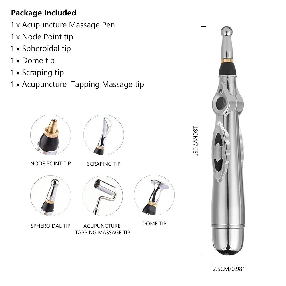Электронная терапевтическая ручка 5 в 1 акупунктурный массажер для тела