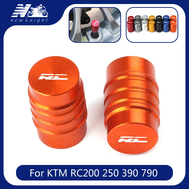 

For KTM RC8 9 16 125 200 250R 390 790 Motorcycle Wheel Tire Valve Stem Caps Dust CNC Aluminum Airtight Cover Accessories