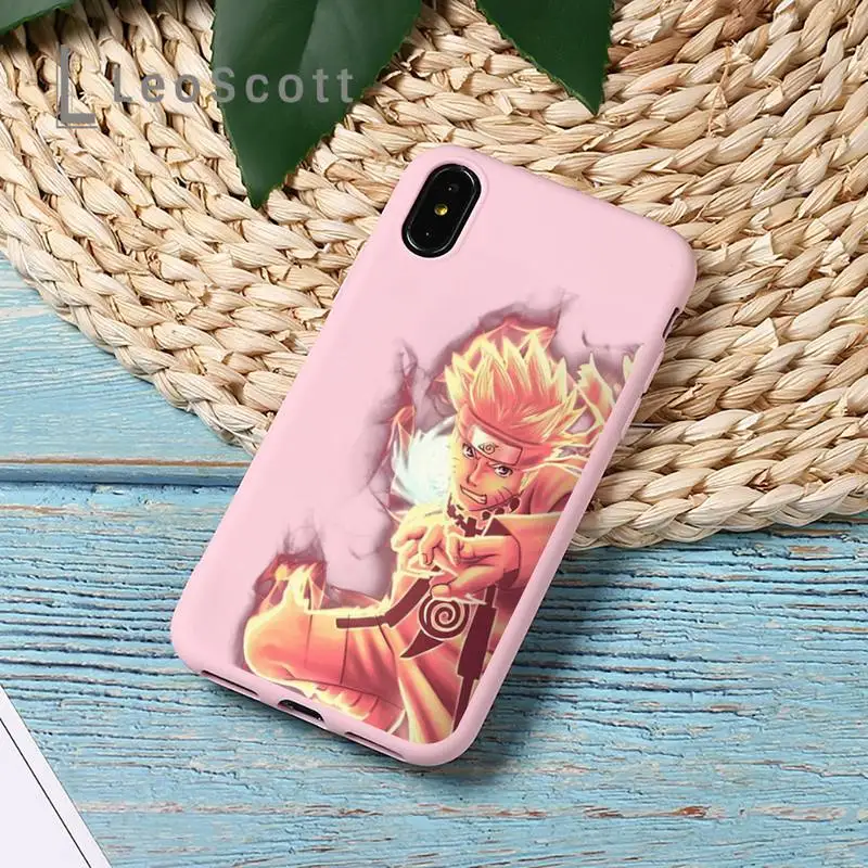 

naruto anime cute funny baby Phone Case Candy Color for iPhone 11 12 mini pro XS MAX 8 7 6 6S Plus X 5S SE 2020 XR