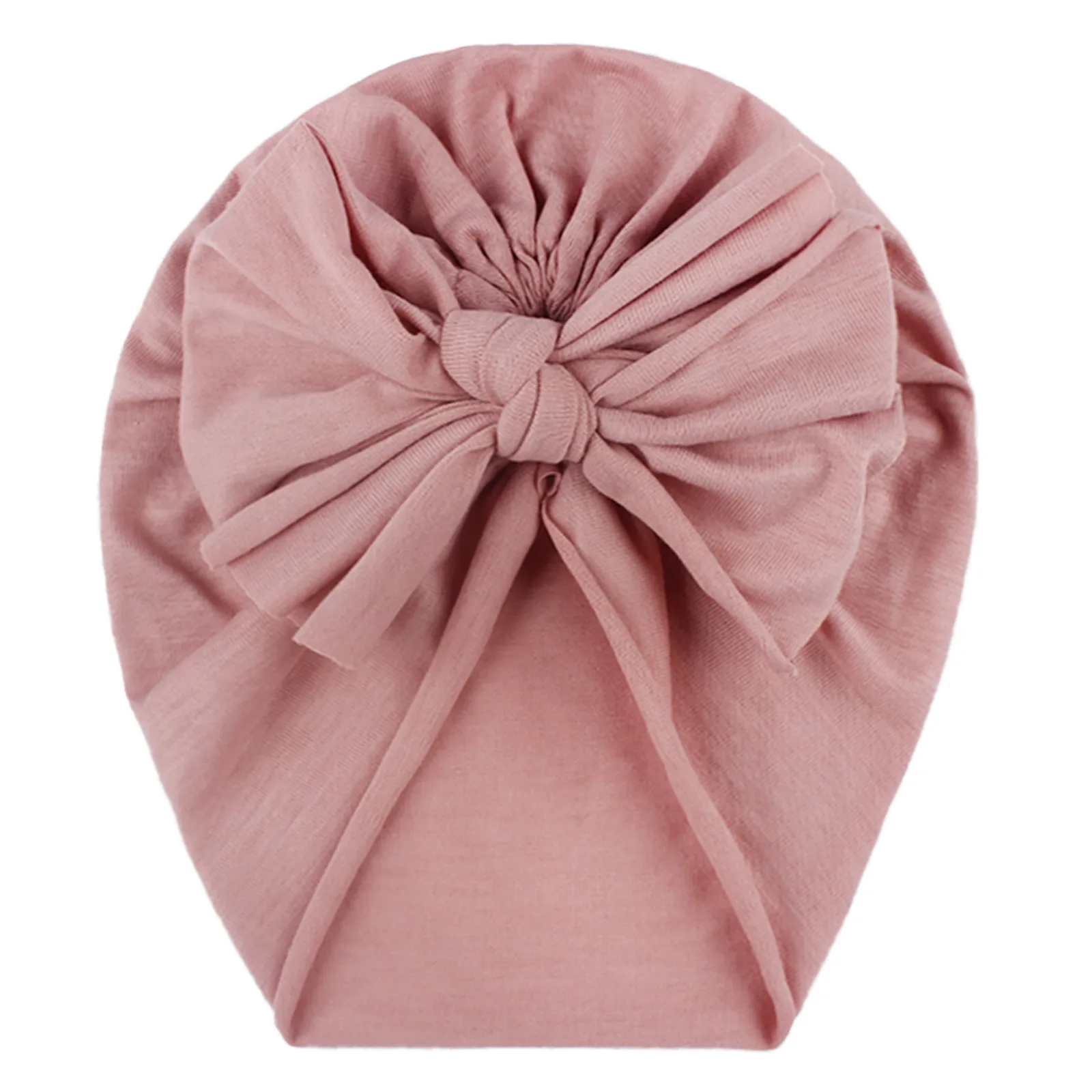 30# Cute Cotton Blend Hair Bow Knot Kids Baby Infant Turban Hat Big Ear Toddler Beanie Caps Headwraps Birthday Gift Photo | Детская