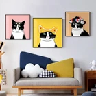 Постер для косплея с милым котом, картина на стену в нордическом стиле с современным художественным принтом для гостиной, детской, Картина на холсте