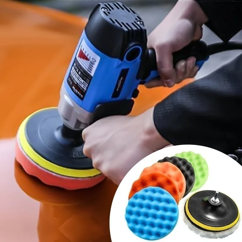 

8pcs Car Polishing Waxing Sponge Wheel Polishing Disc Kit Set 3inch M10 Sponge Disc Pad For Car Polisher Polishing Buffing Auto